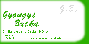gyongyi batka business card